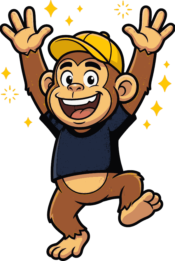 SEO Monkey mascot celebrating an accepted proposal
