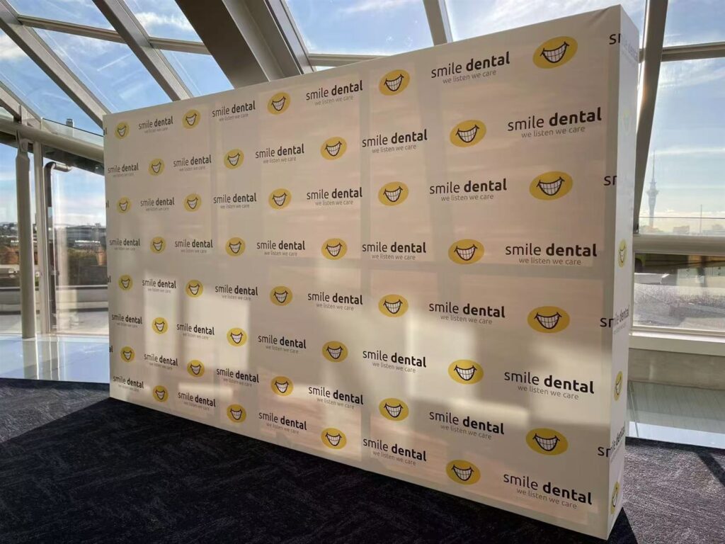 Printed media wall backdrop
