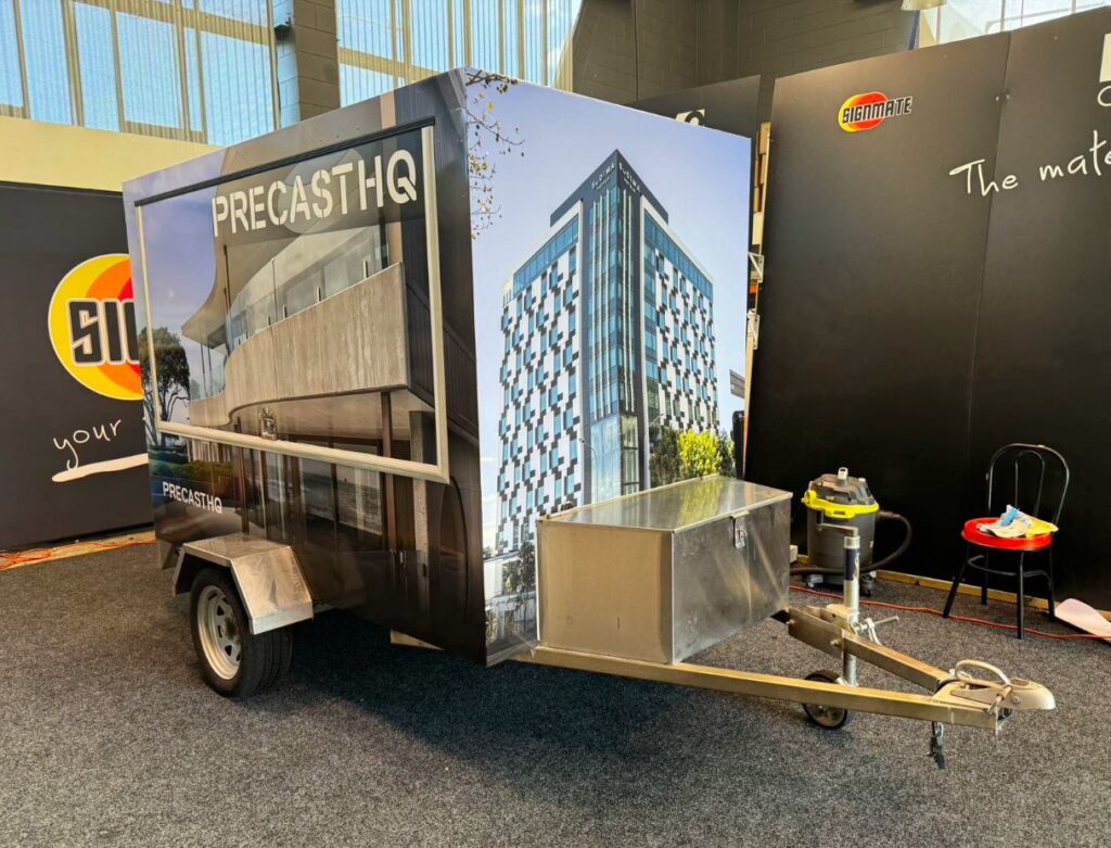 Wrapped trailer with printed panel graphics