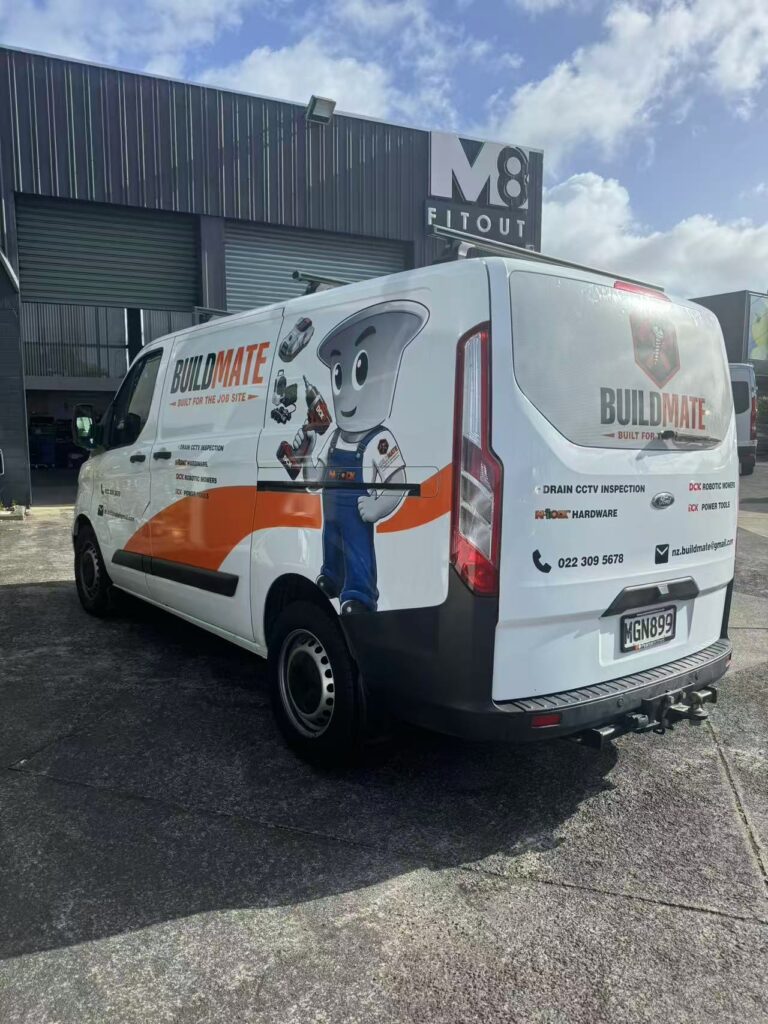 Fleet van wrapped with printed vehicle graphics