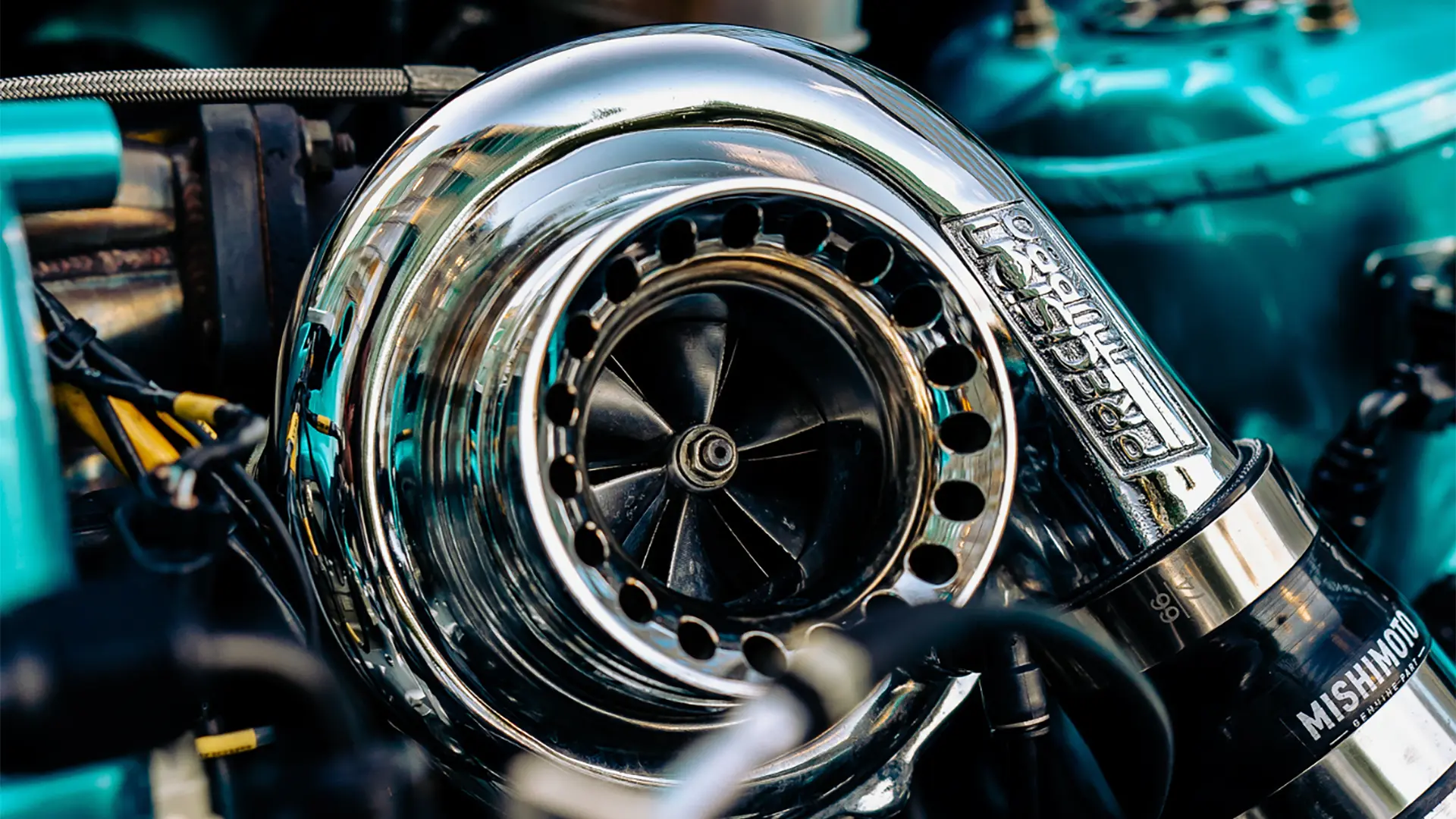 Turbocharger on a diesel engine